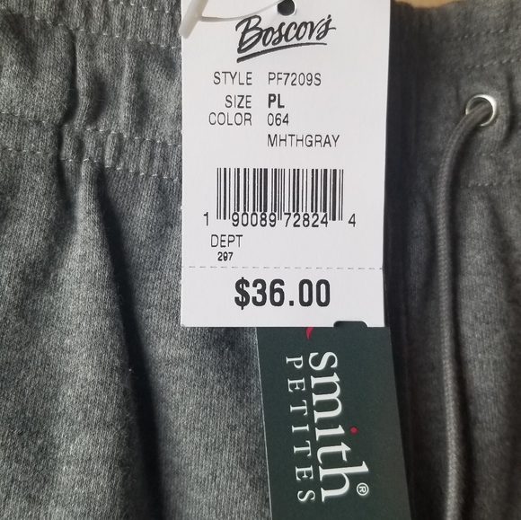 Sz Petite L - Gray Relaxed Fit Pant - Picture 2 of 7